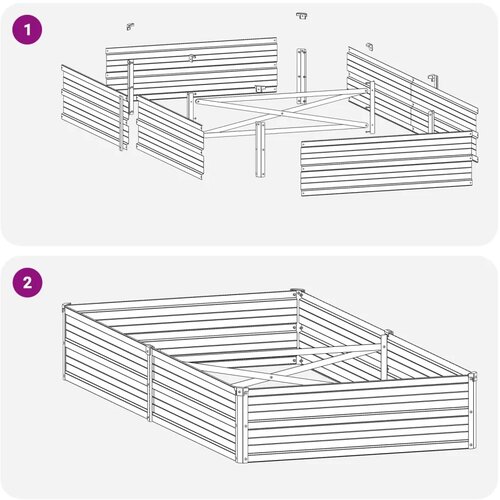  Povi&scaron;eni vrtni krevet Crna 160 x 80 x 24 cm - 160 x 80 x 24 cm Crna Cijene