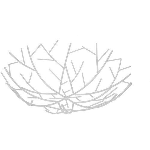Posuda za Voće Versa Bijela Metal Čelik 30 x 9 x 30 cm Cijene