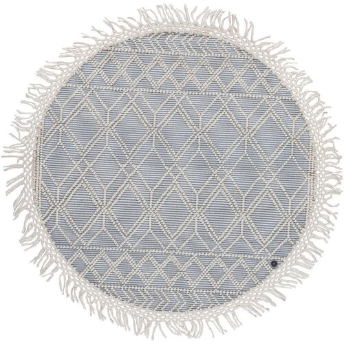 Tom Tailor ROČNO TKANA PREPROGA Colored macrame four 140/140 cm tkano krem barve, pastelno modra Cene