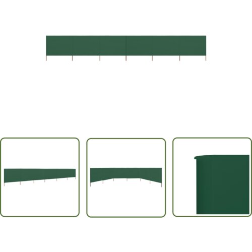  The Living Store 6-panelni vetrobran tkanina 800x120 cm zelen - Vetrobran, (21743328) Cene