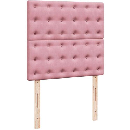 VidaXL Box spring krevet s madracem ružičasti 90x190 cm bar&amp;scaron;unasti Slike