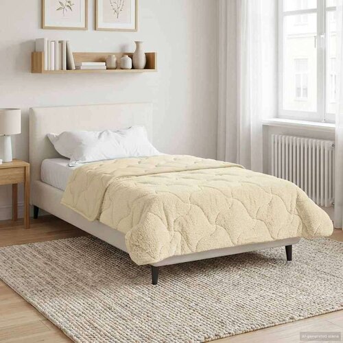  Zimska posteljnina krema 155 x 220 cm Mikrofibra in Teddy flis, (5000284565) Cene