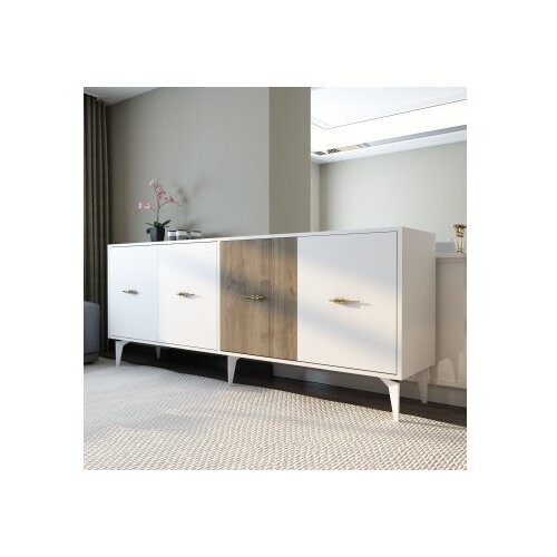 Hanah home komoda verry white walnut Slike