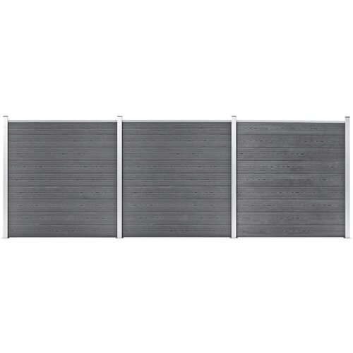 vidaXL vrtna ograda WPC 526 x 186 cm siva Cijene