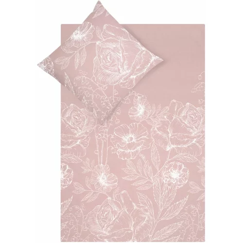 Westwing Collection roza posteljina od pamučnog perkala 200x135 cm keno - westwing collection
