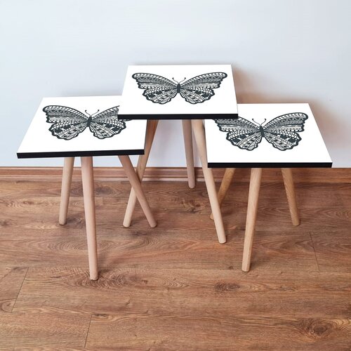 Hanah home set stolića za kafu 3Shp12, 3 dijela, šareni Cene