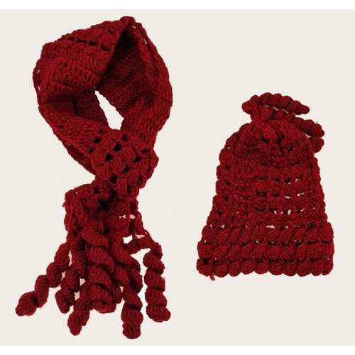 Kapa i šal ženski-crveni C07010 Cene