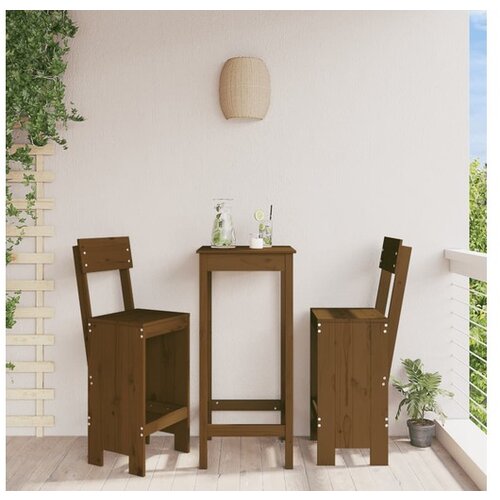 VidaXL Barski stolček 2 kosa med. rjav 40x48,5x115,5 cm trdn Slike