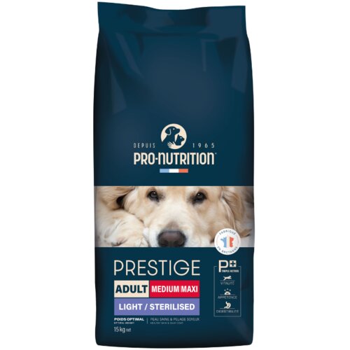 Pro Nutrition Suva hrana za pse Adult Medium/Maxi Light/Sterilised, 15kg Slike