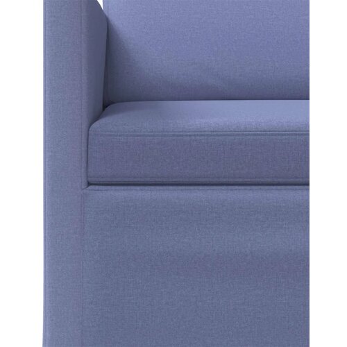  Set sofe 2 pcs Traper plava Tkanina - Trapere plave boje 1-sjedalo + 2-sjedalo (120 cm) Slike