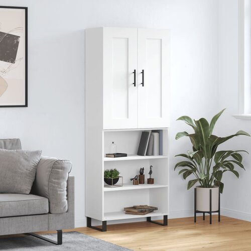  The Living Store Visoka omara bela 69,5x34x180 cm inženirski les - Visoka Omarica, (21457800) Cene
