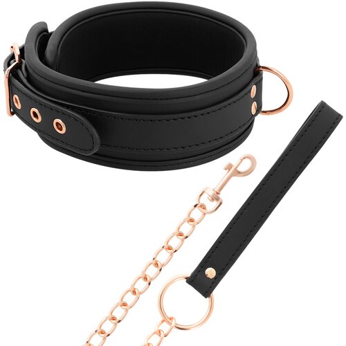 Coquette Fantasy Vegan Leather Collar Black Slike