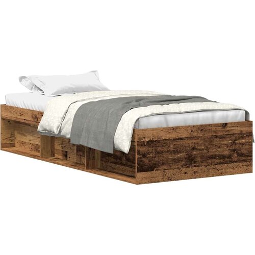 VidaXL okvir kreveta bez madraca staro drvo 100x200 cm Slike