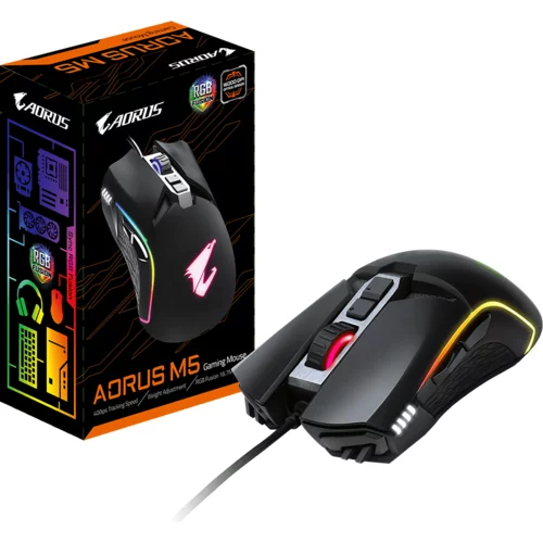 Gigabyte AORUS M5 Gaming miška, (684789)