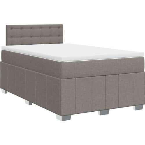 vidaXL Box spring postelja z vzmetnico taupe 120x200 cm blago, (21309172) Cene