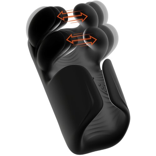 Rebel Pulsating &amp;amp; Vibrating Masturbator with Opening &amp;amp; Closing Arms Black Slike