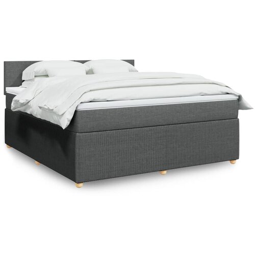 VidaXL Okvir kreveta s oprugama i madrac svjetlosivi 180x200cm tkanina Slike