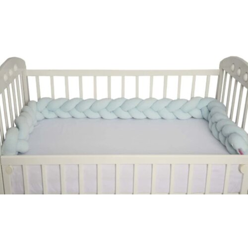 Baby Textil pletenica za krevetac od pliša Plava, 240cm Slike