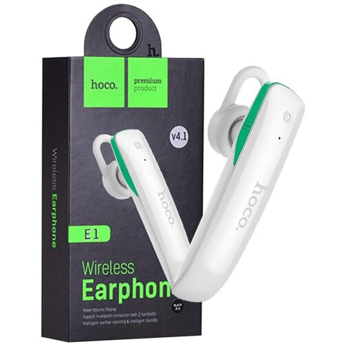 Hoco Slušalica bežična sa mikrofonom, Bluetooth, 50 mAh, 4 h - E1, Bijela Cijene