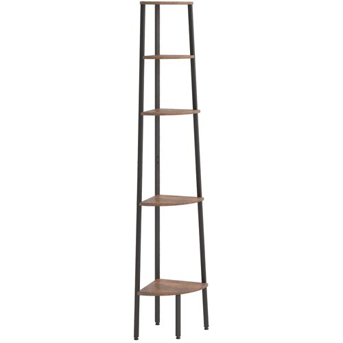  Kutne police s 5 razina tamnosmeđe-crne 45,5 x 31,5 x 180 cm Slike