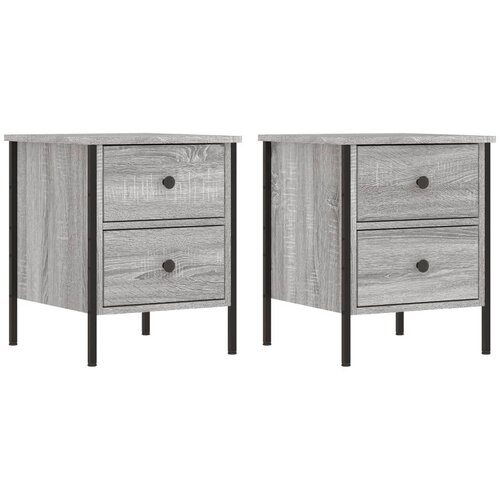 Maison Chic Dvo delni komplet Nočne omarice - Nočne mize siva sonoma 40x42x50 cm inženirski les, (21687132) Cene
