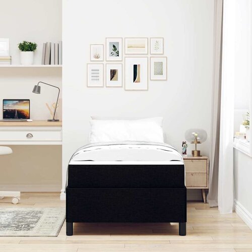 vidaXL Krevet s opruga kutije Crna, Crna 90 x 190 cm Cene