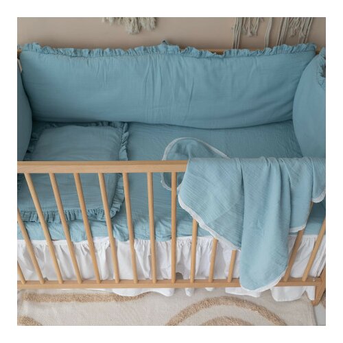  Muslin ogradica za krevetac sa posteljinom i prekrivačem plava ( TNC_96C4P3_0865100 ) Cene