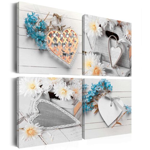  Slika - Flowers and hearts 40x40 Slike