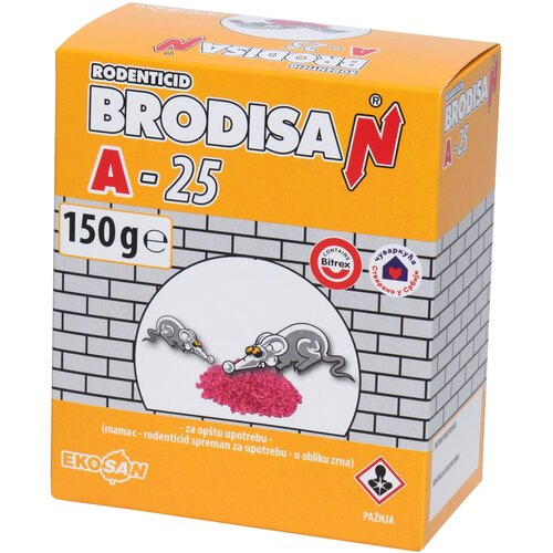BRODISAN Mamac za mi&amp;scaron;eve i pacove u zrnu A-25 150 g Slike