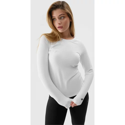 4f Women's Plain Long Sleeves T-Shirt - White