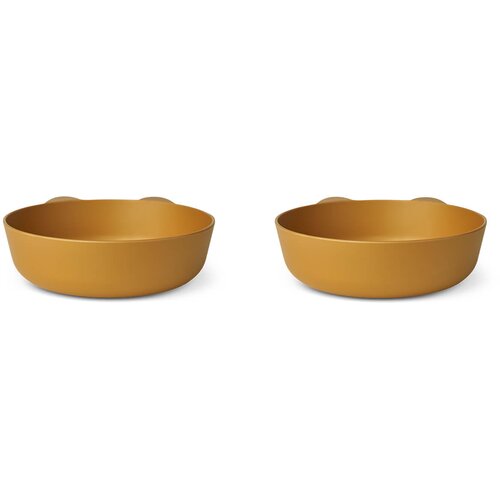 Liewood set 2 skledic iz bio plastike solina rabbit golden caramel Cene