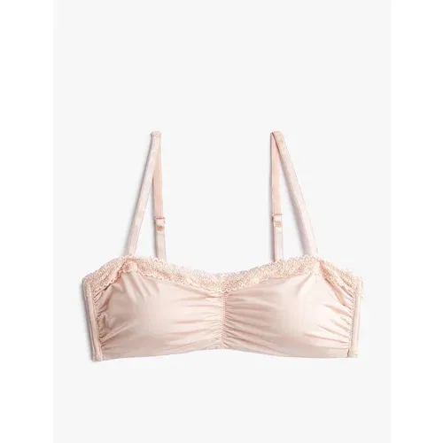 Koton Wireless Padded Bra Draped Ruched