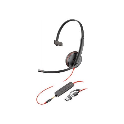 Poly Poslovne slu&scaron;alke Blackwire 3210 mono 3,5mm z mikrofonom + USB-C/A adapter 8X227A6, (5000368339) Cene