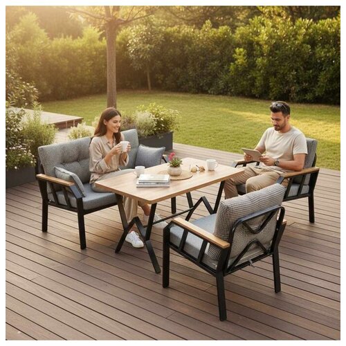 Hanah home Ba&amp;scaron;tenski set name&amp;scaron;taja, Crni Slike