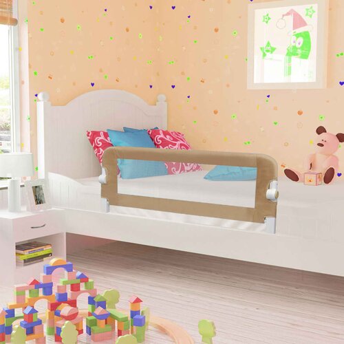 vidaXL Posteljno varovalo za otroke taupe 102x42 cm poliester, (20608968) Cene