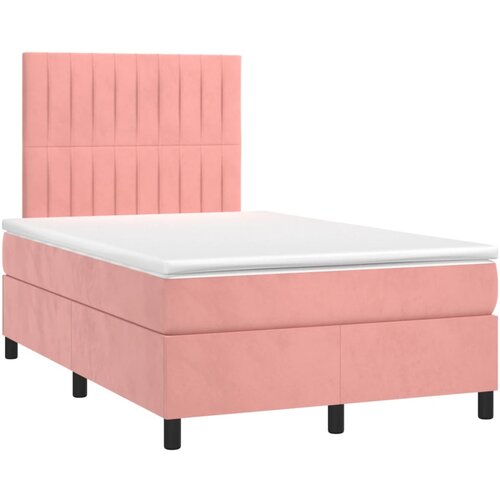 VidaXL Box spring postelja z vzmetnico roza 120x190 cm žamet, (21111938) Slike