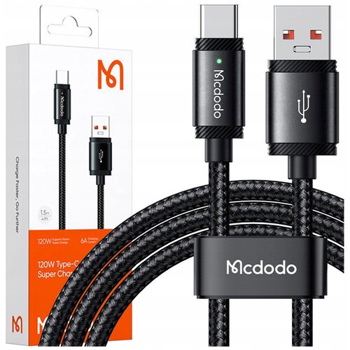 McDodo USB-C HITRI POLNILNI KABEL ZA SAMSUNG XIAOMI TIPA C 6A 120W 2M VODIL, (21747995) Cene