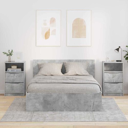  Noćni ormarići s ladicama 2 pcs Betonski sivi 40 x 30 x 467 cm Cijene