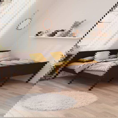 The Living Store Posteljni okvir temno rjav iz trdne borovine 180x200 cm - Posteljni Okvir, (21529780) Slike
