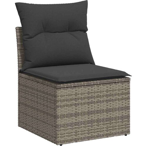 VidaXL 7-dijelni set vrtnih sofa sivi od poliratana Slike