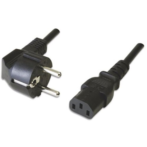 Ewent Ec1900 Shuko Plug Power Cable > Iec, Angled 90, 1.8M Black, (21407060) Cene