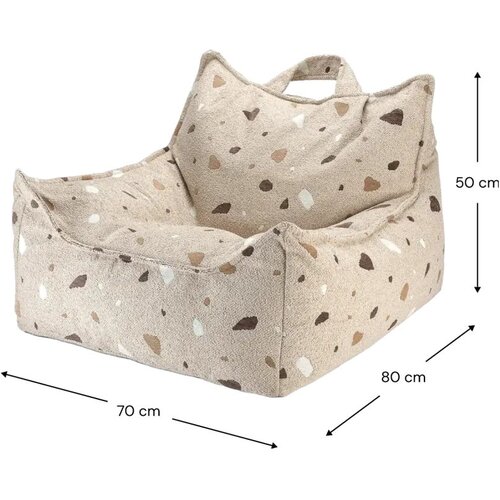 Wigiwama Svetlo rjava otro&amp;scaron;ka vreča za sedenje iz tkanine boucl&amp;eacute;/iz &amp;scaron;enilje Terrazzo Chair &amp;ndash; Slike