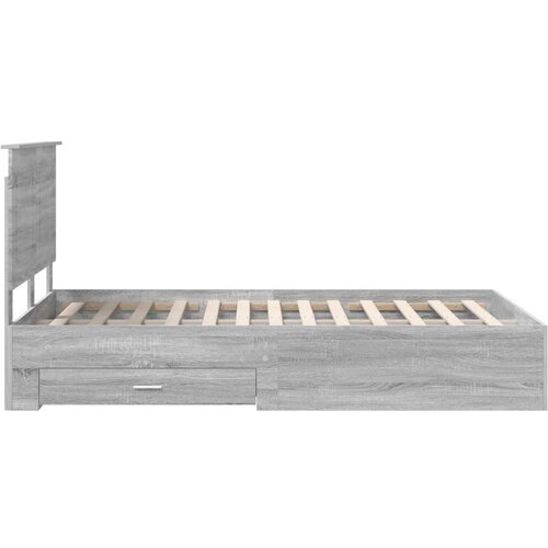  Okvir za krevet s uzglavljem Siva Sonoma 120 x 200 cm Slike
