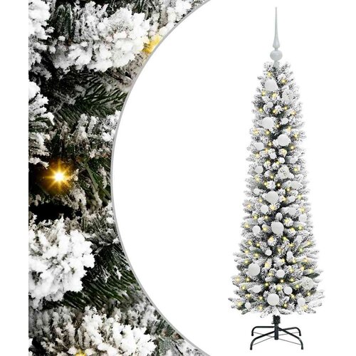 vidaXL Umestno božično drevo med 150 LED Zelena in bela 120 cm, (5000067124) Cene