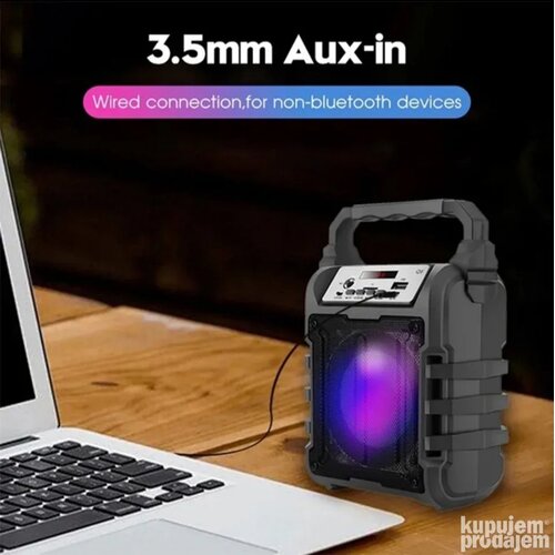  prenosivi bluetooth zvučnik sa rgb led svetlom i fm radijom Slike