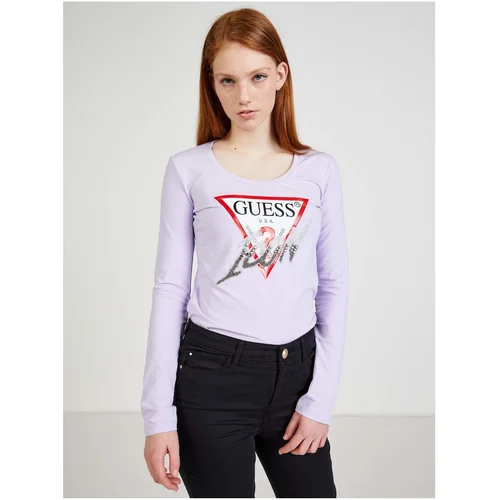 Guess Light purple women's T-shirt with print - Women