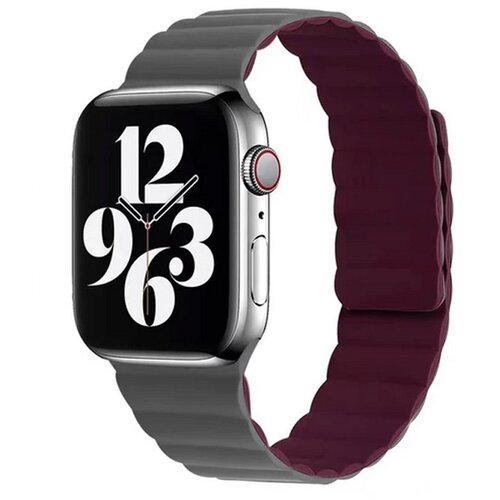  Silikonska narukvica za Apple Watch sa magnetom sivo bordo 38/40mm Cene
