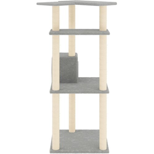  Penjalica za mačke sa stupovima za grebanje svjetlosiva 123 cm Slike