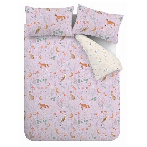 Catherine Lansfield Posteljina za bračni krevet u boji lavande 200x200 cm Enchanted Twilight Animals – Cene