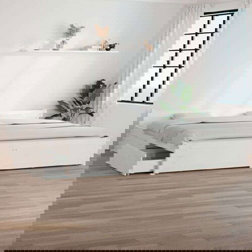  Posteljni okvir s predali bel 180x200 cm 6FT, (20601760) Slike
